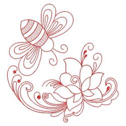 Redwork Heirloom Bee(Md) machine embroidery designs