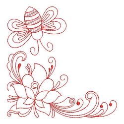 Redwork Heirloom Bee 02(Lg) machine embroidery designs