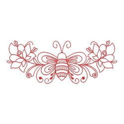 Redwork Heirloom Bee 03(Sm)