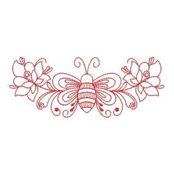 Redwork Heirloom Bee 03(Lg)