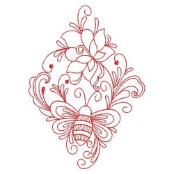 Redwork Heirloom Bee 06(Lg) machine embroidery designs