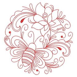 Redwork Heirloom Bee 07(Sm) machine embroidery designs