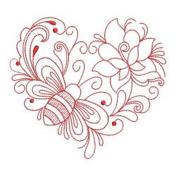 Redwork Heirloom Bee 09(Lg) machine embroidery designs