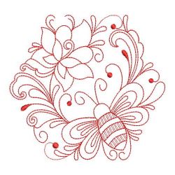 Redwork Heirloom Bee 10(Lg) machine embroidery designs