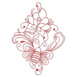 Redwork Heirloom Bee 11(Lg) machine embroidery designs