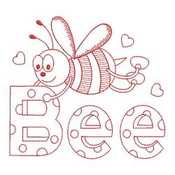 Redwork Bee(Lg) machine embroidery designs