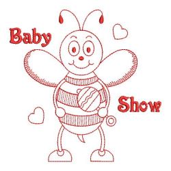 Redwork Bee 02(Sm) machine embroidery designs