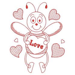 Redwork Bee 03(Md) machine embroidery designs