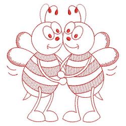 Redwork Bee 05(Lg) machine embroidery designs