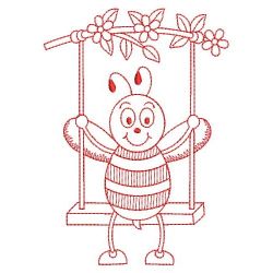 Redwork Bee 07(Sm) machine embroidery designs