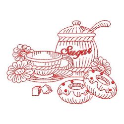 Redwork Tea Time 10(Sm) machine embroidery designs