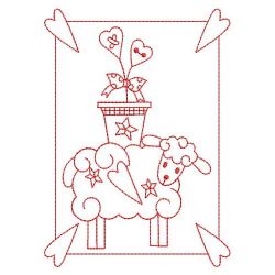 Redwork Country Sheep 01(Md) machine embroidery designs