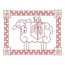 Redwork Country Sheep 02(Lg)