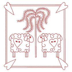 Redwork Country Sheep 03(Sm)