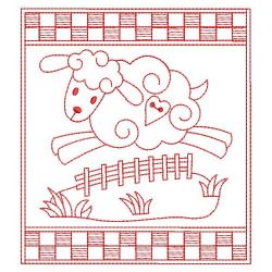 Redwork Country Sheep 06(Sm) machine embroidery designs