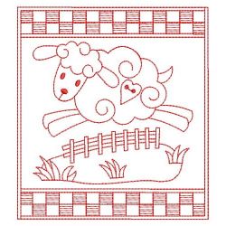 Redwork Country Sheep 06(Lg)