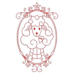 Redwork Country Sheep 07(Sm) machine embroidery designs