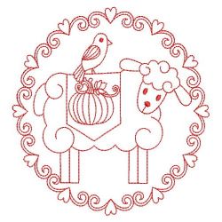 Redwork Country Sheep 09(Sm)