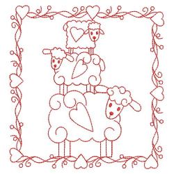 Redwork Country Sheep 10(Lg)