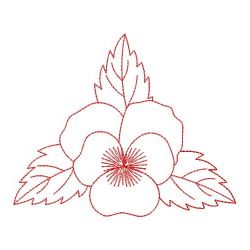 Redwork Pansy 01(Lg) machine embroidery designs