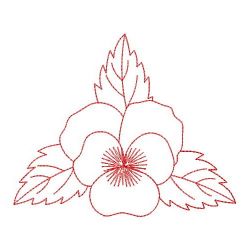 Redwork Pansy 01(Sm) machine embroidery designs