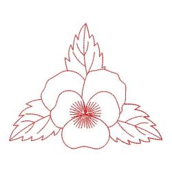 Redwork Pansy(Sm) machine embroidery designs