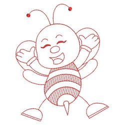 Redwork Spring Bee 05(Lg) machine embroidery designs