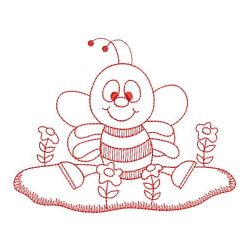 Redwork Spring Bee 06(Sm) machine embroidery designs