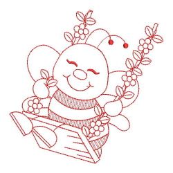 Redwork Spring Bee 07(Sm) machine embroidery designs