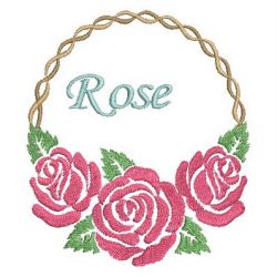 Colorful Rose Silhouettes 2 machine embroidery designs