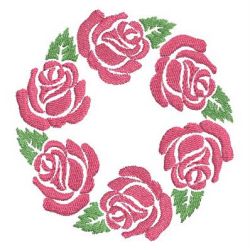 Colorful Rose Silhouettes 2 02 machine embroidery designs
