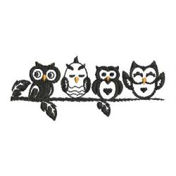 Owl Silhouettes 1 08(Md) machine embroidery designs