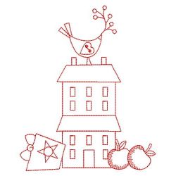Redwork Country Home(Md) machine embroidery designs