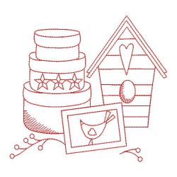 Redwork Country Home 09(Lg) machine embroidery designs