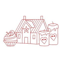 Redwork Country Home 10(Md) machine embroidery designs