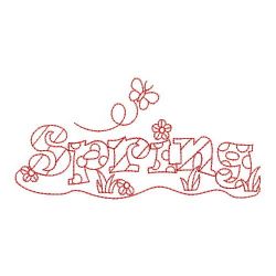 Redwork Four Seasons 01(Lg) machine embroidery designs