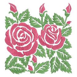 Colorful Rose Silhouettes 3 02 machine embroidery designs