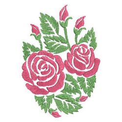 Colorful Rose Silhouettes 3 07 machine embroidery designs