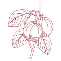 Redwork Fruits 1 03(Md) machine embroidery designs