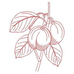 Redwork Fruits 1 03(Sm) machine embroidery designs