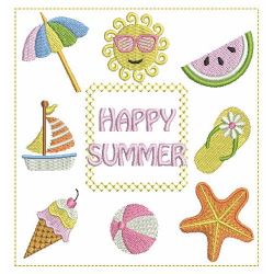 Happy Summer 01 machine embroidery designs