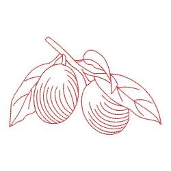 Redwork Fruits 2 03(Md) machine embroidery designs
