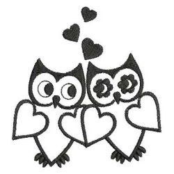 Owl Silhouettes 2 02(Lg) machine embroidery designs