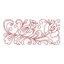 Redwork Rosemaling Bird 03(Md)