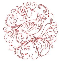 Redwork Rosemaling Bird 07(Sm)