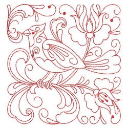 Redwork Rosemaling Bird 10(Sm) machine embroidery designs