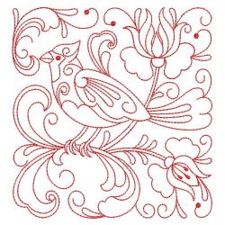 Redwork Rosemaling Bird 10(Lg)