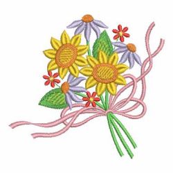 Heirloom Sunflowers 06 machine embroidery designs