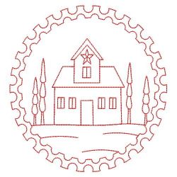 Redwork Primitive Home 01(Sm) machine embroidery designs