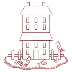 Redwork Primitive Home 02(Lg)